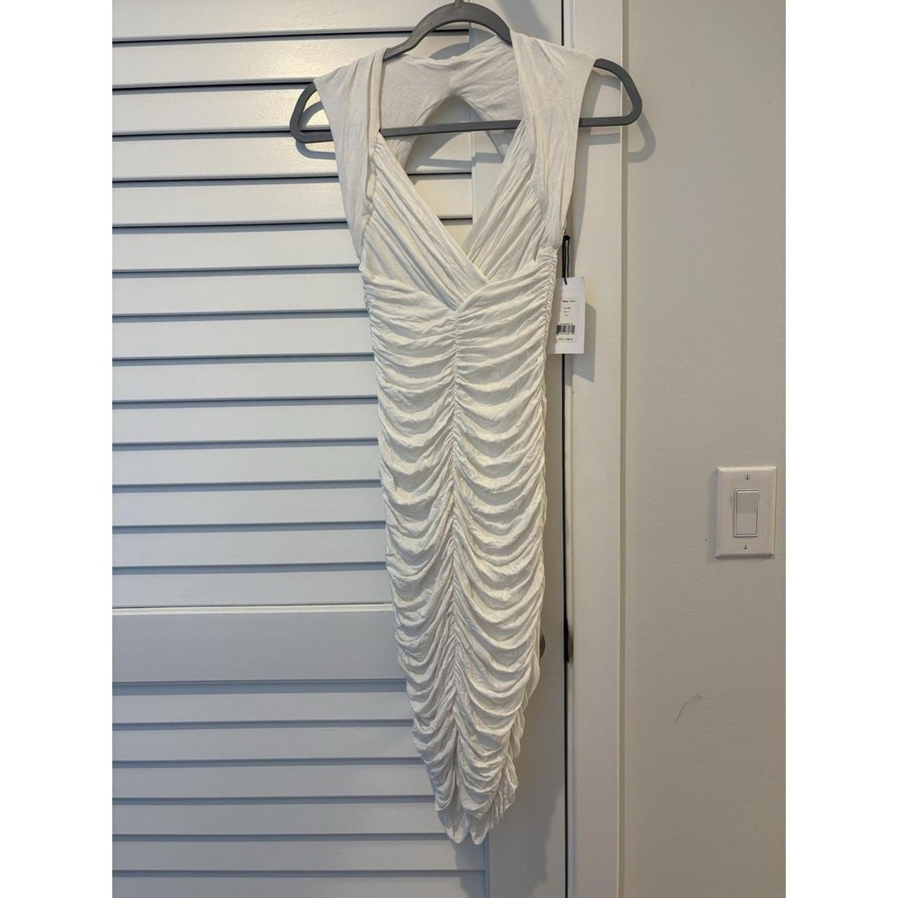NEW WITH TAGS BAILEY 44 DALMA DRESS SIZE SMALL IN WHITE BODYCON RUCHED DATENIGHT
